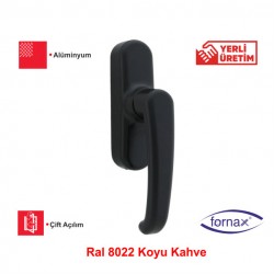 Fornax Alüminyum Çift Açılım Kolu Ral - 8017 Koyu Kahverengi