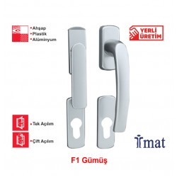 İmat Oval Filiz Basık Rozetli Kapı Kolu EF01 Gümüş