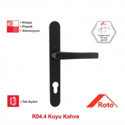 Roto RotoLine 85 Eksen Aynalı Kapı Kolu R0.4 Koyu Kahve