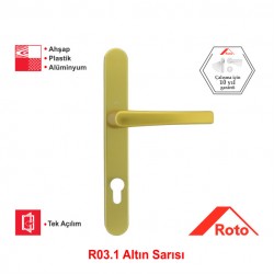 Roto RotoLine 85 Eksen Aynalı Kapı Kolu R03.1 Altın Sarısı