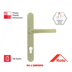 Roto RotoLine 85 Eksen Aynalı Kapı Kolu R01.2 Şampanya