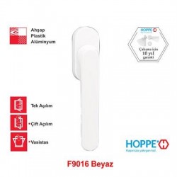 Hoppe Luxemburg Basık Pencere Kolu 9016 Beyaz