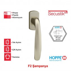 Hoppe New York 32-42mm (VarioFit) Secustik Pencere Kolu F2 Şampanya