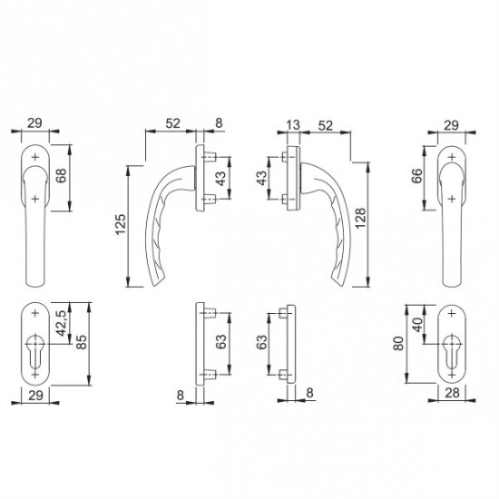 Hoppe Tokyo 7 mm Maça Rozetli Kapı Kolu F9016 Beyaz 