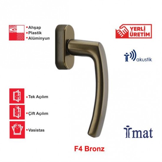 İmat Batı Akustik Pencere Kolu Bronz EF04 