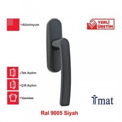 İmat Batı Eksenel Pencere Kolu Mat Siyah 9005