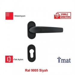 İmat Falcon Yaylı Kapı Kolu ( ALM Rozetli ) 9005 Siyah Mat