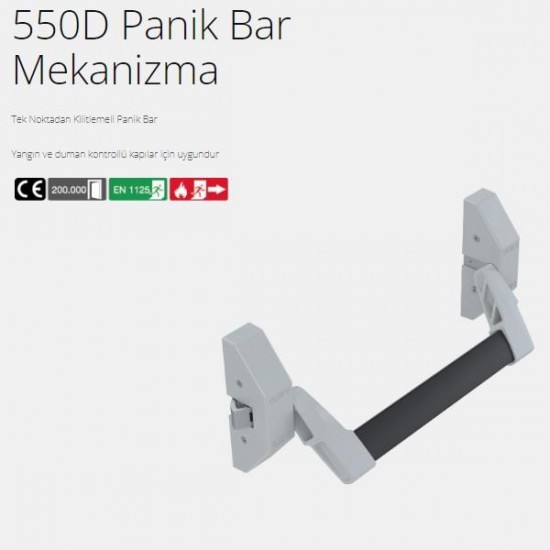OMNI 550 D Panik Bar Mekanizması - Gümüş Boyalı OMNI 550 D Panik Bar Mekanizması - Gümüş Boyalı