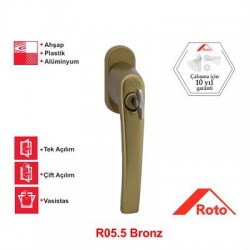 Roto Rotoline Kilitli Pencere Kolu F4 Bronz