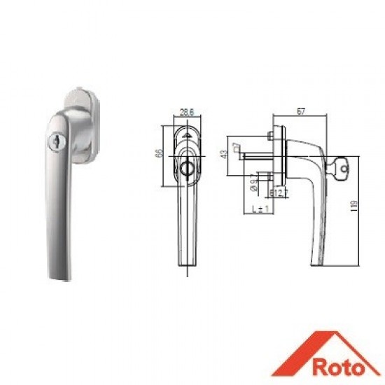 Roto RSA Tilt First Tbt. Pencere Kolu - Mat Kahve Roto RSA Tilt First Tbt. Pencere Kolu - Mat Kahve