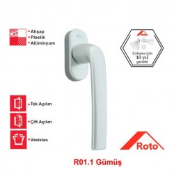 Roto Samba Pencere Kolu 43 mm.R01.1 Gümüş