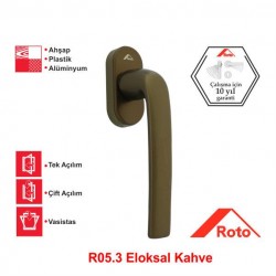 Roto Samba Pencere Kolu 43 mm.R05.5 Eloksal Kahve