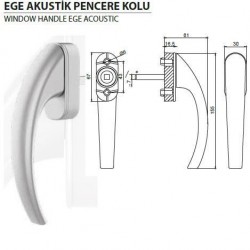 Windaform EGE Akustik Pencere Kolu - Boya Eloksal Bronz*