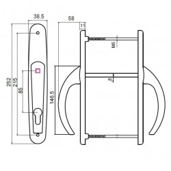 Windoform Ege Delüx Wc Kapı Kolu - Boya Eloksal Bronz