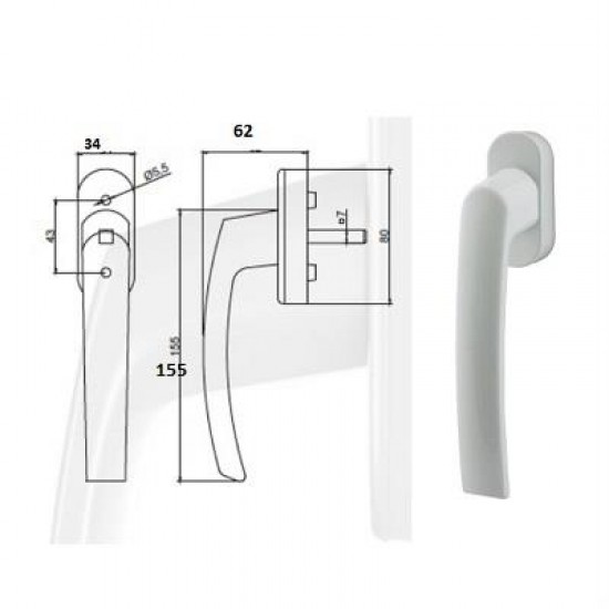 Windoform Jumbo Lara Akustik Sürme Kolu Ral-7016 Antrasit Gri