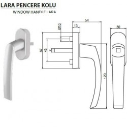 Windoform Lara Standart Pencere Kolu - Antrasit Gri*