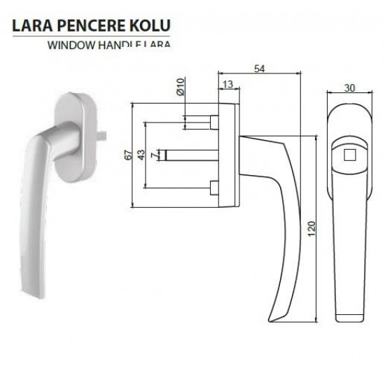 Windoform Lara Standart Pencere Kolu - Antrasit Gri 