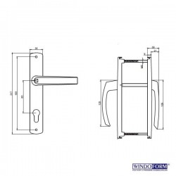 Windoform Milano Flat Kapı Kolu - Koyu Kahve