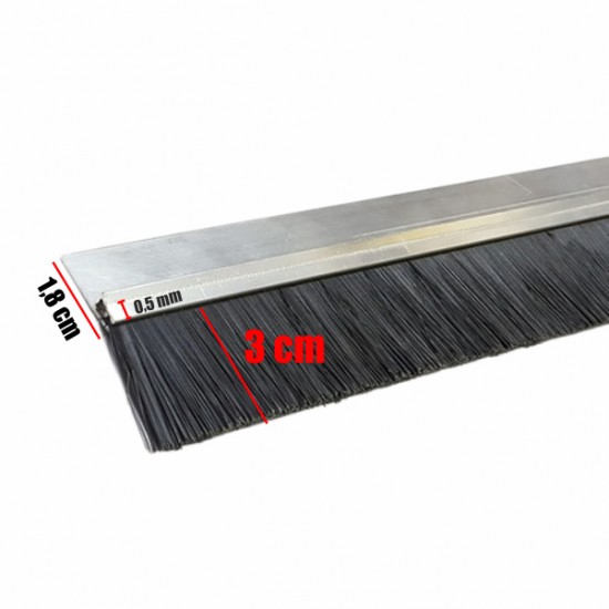 Alüminyum Kapı Altı Fırçası ( H Modeli ) 100 cm.* 