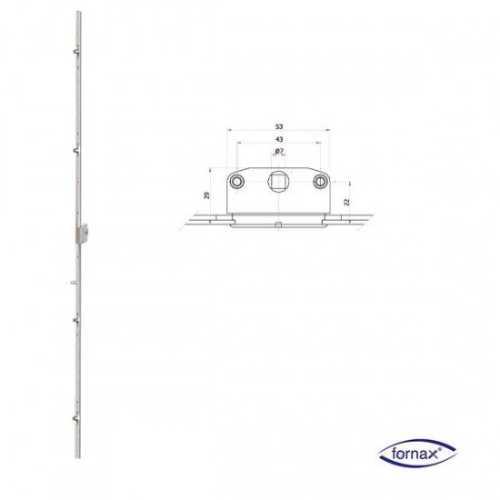 Fornax 100 cm 22 mm Göbek Sürme İsp. (Zamak Gövde)***