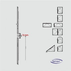 Fornax Çift Aç. İsp. - KYO. Standart Pim 15 mm 985-1400 mm. ( Çift Pimli )