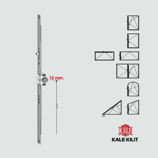 Kale Safir Çift Açılım İspanyolet 15/980   900-1300 mm Aralığı 