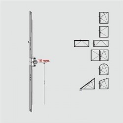 NT Çift Aç. İspanyolet - Kol Yeri Ortada 15 mm 621-800 mm - 1E