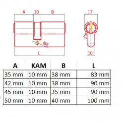 Rotex 100 mm Zamak Barel 5 Pimli ( 40+10+50 ) - 2 Anahtarlı