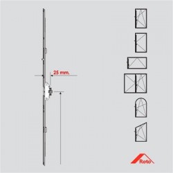 Nt Çift Açılım İspanyoleti 25 Eks. Kyo 2001-2400 mm.