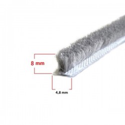 Sürme ve Cam Balkon Kıl Fitil ( Taban 4,8 x Yükseklik 8 mm )