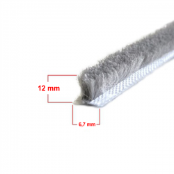 Sürme ve Cam Balkon Kıl Fitil ( Taban 6,7 x Yükseklik 12 mm )