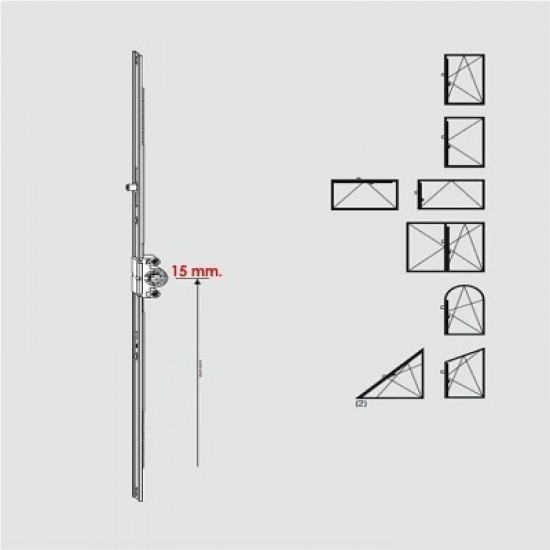 TTS Çift Açılım İspanyoleti 15 Eks. 1100 mm (900-1400) 