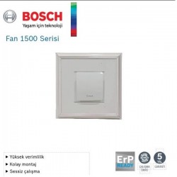 Bosch F1500 W 125 lük Aspiratörlü Fanlı Menfez (175 m³/h) - Düz Panel - Yüzeysel Montaj - Beyaz