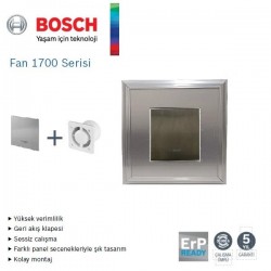 Bosch F1700 WS 125 lük Aspiratörlü Fanlı Menfez (145m³/h) - Düz Panelli - Yüzeysel Montaj - İnox