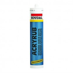 Soudal Acryrub Silikonize Mastik 500 grm. - Antrasit Gri*