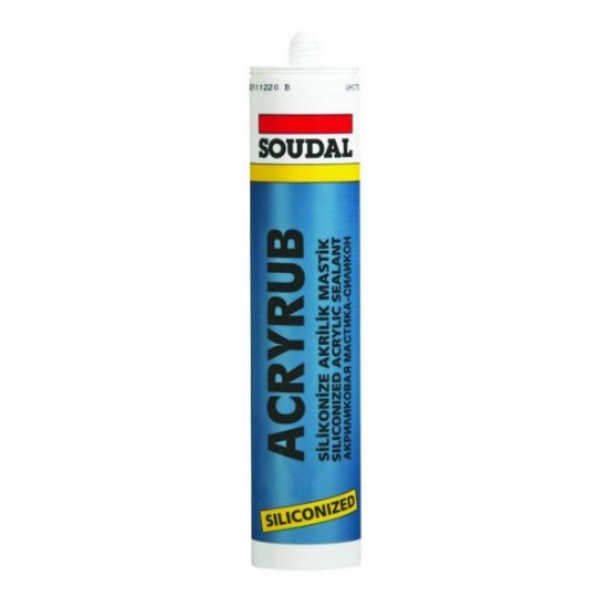 Soudal Acryrub Silikonize Mastik 500 grm. - Antrasit Gri* 