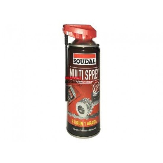 Soudal Multi Sprey 8 ürün 1 arada Yağlayıcı / Pas Sökücü 400 ml. 