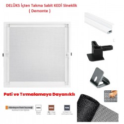 DELÜKS İçten Takma Sabit KEDİ Sineklik 70 x 140 cm ( Demonte ) - Beyaz