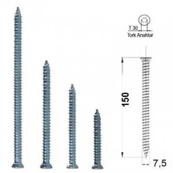 STD Buldeks Dubelsiz Montaj Vidası 7.5*150