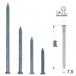 STD Buldeks Dubelsiz Montaj Vidası 7.5*200